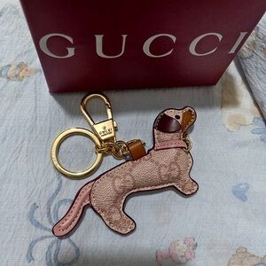 Gucci Pink Puppy Keychain